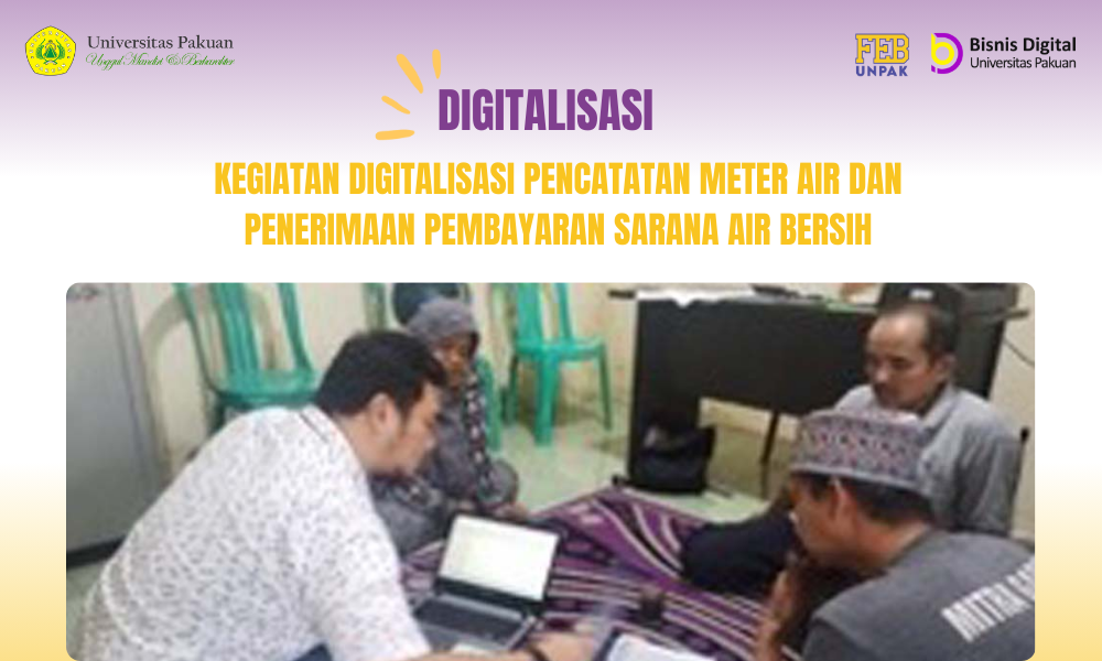 Kegiatan Digitalisasi Pencatatan Meter Air dan Penerimaan Pembayaran Sarana Air Bersih